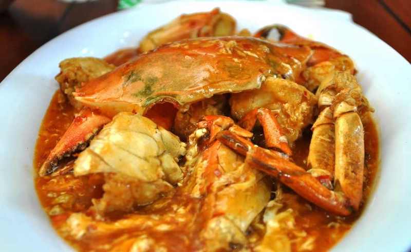 Singapore Chili crab dish