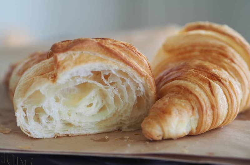 picture perfect croissant from bakery in Chiang Mai