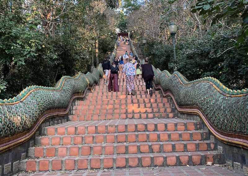 Doi Suthep Stairs with serpents